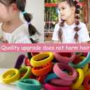 3 x 100 Pcs Baby Hair Ties, Seamless Cotton Toddler Hair Ties for Girls and Kids, Multicolor Small Soft Hair Elastics Ponytail Holders(10Colors)