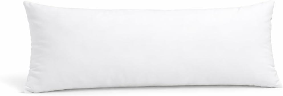 14 x 36 Inch Rectangular Throw Pillow Insert Supportive Polyester Filled Cushion for Lumbar, Bench and Decorative Covers