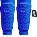 Soccer Shin Guards for Kids Youth Adults, Ski Shin Guards Sleeves for 2-18 Years Old Boys Girls Men, Calf Compression Sleeve with Honeycomb Pads, Espinilleras de Futbol para Hombres (X-Large, Blue)