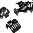 Black Steel Chassis Skid Plate Front Rear Axle Portector Defend Armor for TRX4 for Bronco K5 Blazer Defender Upgrades Parts