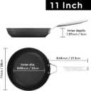 MsMk 11 Inch Nonstick Frying PanTitanium and Ceramic Nonstick Large Skillet Pan, PFOA Free, Non-Toxic, Stay-Cool Handle, Scratch-resistant, Dishwasher Safe, Oven Safe to 700F