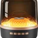 Bluetooth Speaker with HD Sound and Lights, Portable Wireless, Long-lasting battery life, TWS Pairing, for Home/Party/Outdoor/Travel/Beach, Stocking Stuffers, White Elephant Gifts for Adults (Black)