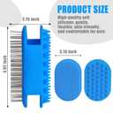 Upgraded Double-Sided Dog Brush for Shedding & Deshedding, Silicone Pet Bath Brush for Long Short Haired Dogs and Cats, Dog Grooming Brush for Shower, Massage, 3-in-1 Hair Removal Comb