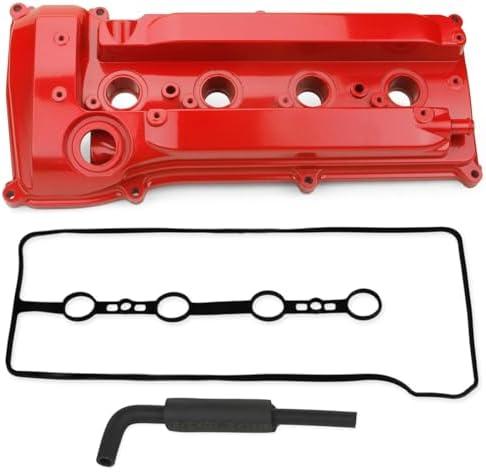 MITZONE Aluminum Engine Valve Cover with PCV Hose & Gasket Compatible with 2001-2015 Toyota Camry Corolla RAV4 Highlander Solara Matrix Scion tC xB 2.4L Replace 11201-28014 11201-28033