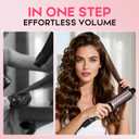 CINOSTAR Heated Round Brush for Blowout Look Volumizer, 1.5 inch Styler Tool, 6 Temps Ionic Thermal Brush, Fast Heating, Dual Voltage for Travel, Purple