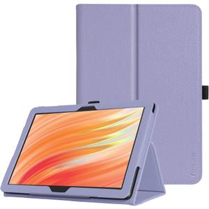 Famavala Folio Case Cover for 10.1"-inch Fire HD 10 Tablet (13th / 11th Generation, 2023/2021 Release), with Auto Wake/Sleep, Compatible with Alcatel/TCL K10 10.1" Tab (Lilac)