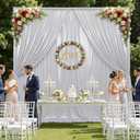 20ft x 10ft Silver Sequin Backdrop Curtain for Parties, Wrinkle Free Thick Glitter Photo Backdrop Drapes 4 Panels 5x10FT Back Drop Cloth Shiny Fabric for Wedding Birthday Photography Background