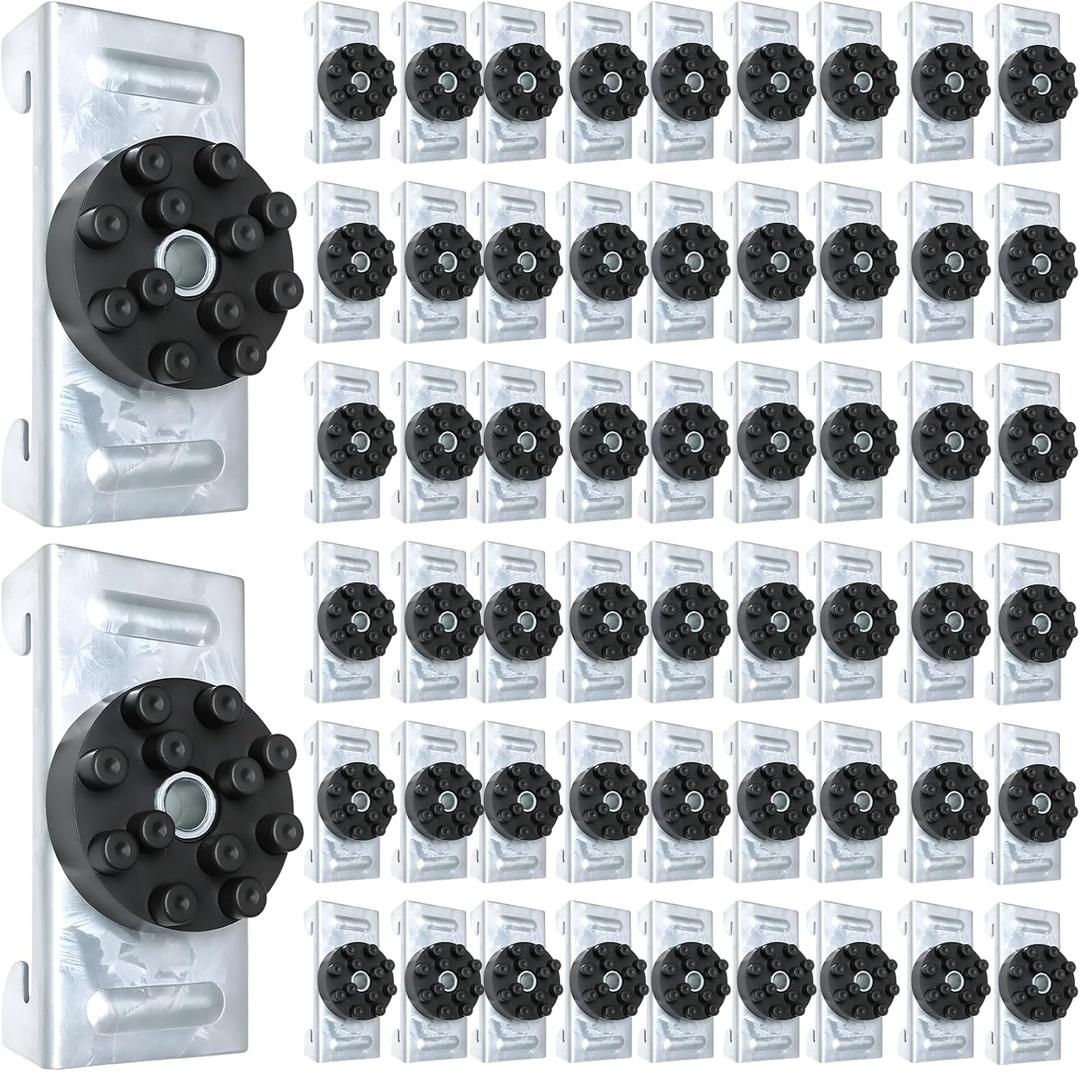 50-Pack Soundproofing Clips, Sound Isolation Clips for Walls and Ceilings, Decoupling Resilient Channel Clips for 7/8" Hat Channel, Noise Reduction for Recording Studio Home Office Apartment
