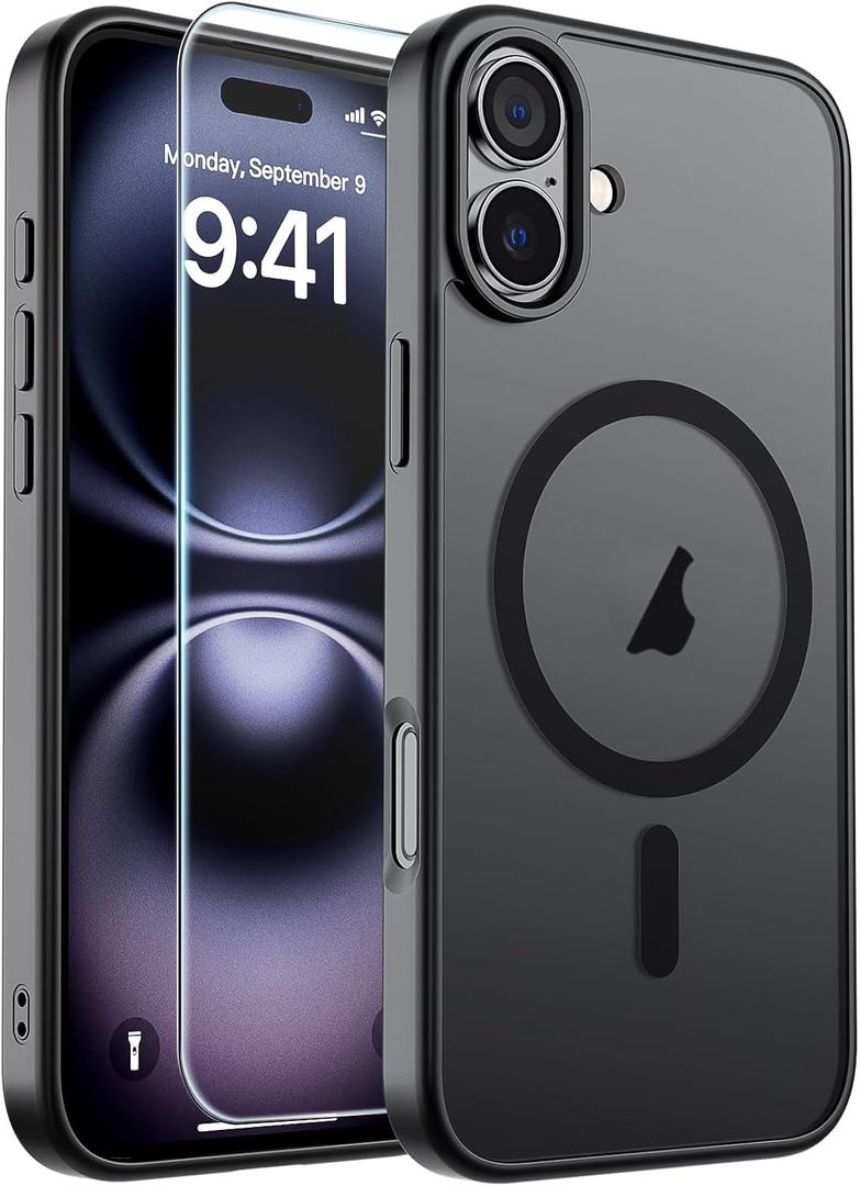 SUPFINE Magnetic for iPhone 16 Plus Case Black