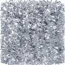 Dingion 59 Feet Christmas Tinsel Garland Metallic Twist Ornaments Hanging Glitter Xmas Garland for Christmas Tree Indoor Outdoor Decoration Party Supplies (Silver)