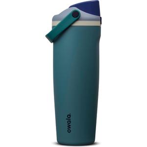 Owala FreeSip Sway Insulated Stainless Steel Water Bottle with Two-Way Spout, Built-In Straw and BucketHandle, Made for Travel, School, and Sports, 30oz, BPA Free, Leak Proof, Denim