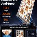 for Samsung Galaxy S24 Ultra Clear Case with [Highland Cow Flower], Non-Yellowing Crystal Clear Soft TPU Shockproof Slim Cover, 15FT Military Grade Drop Protection
