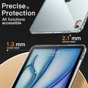 JETech Case for iPad Air 11-Inch M4/M3/M2 (2026/2025/2024), iPad Air 5/4 (10.9-Inch, 2022/2020 Model), Soft TPU Transparent Slim Shockproof Tablet Cover, Support Pencil Pro/2nd Charging (Clear)