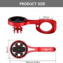 Bike Computer Mount for Aero Bars - Compatible with 22.2mm/22.4mm Road Handlebars, Secure Bike Mount for Bike GPS Computer, for Garmin,for Combo & for GoPro Action Camera, Red