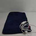 Ambershine 17''x33'' XXXL King Size Heating Pad with Fast-Heating Technology&6 Temperature Settings, Flannel Electric Heating Pad/Pain Relief for Back/Neck/Shoulders/Abdomen/Leg(Dark Blue)