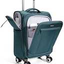 ECOHUB Carry On Luggage Airline Approved, 20 Inch Softside Carry On Suitcase with Spring Shock-Absorbing Spinner Wheels, Lightweight Travel Luggage with TSA Lock, 22x14x9 Carry-On Bag