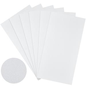 Pangda 6 Pack ABS Plastic Sheets, 12" x 24" x 1/16" Moldable Plastic Sheets Two-Sided White Textured/Smooth, Thermoplastic Sheet DIY Rigid Panels for Home Decorations, Projects, Handicrafts