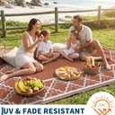 Garvee Reversible Outdoor Rug 6x9, Waterproof Outdoor Plastic Straw Rug with Interlacing Pattern, RV Mat for Picnics, Patio, Camping, Balcony, Deck, Backyard, Porch, Orange