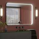48"x36" Black LED Bathroom Mirror with Lights, 3000K/4500K/6000K | Stepless Dimmable, Memory, Anti-Fog, Aluminum Frame Wall Mounted Lighted Bathroom Vanity Mirror, ETL Listed, IP54 Waterproof