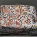 Smiry Area Rugs for Living Room Bedroom, Machine Washable 5x7 Vintage Rug, Soft Plush Bedside Floor Carpet for Farmhouse Nursery Kitchen Laundry Home Decor, Rust/Multi