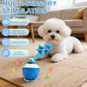 Interactive Dog Ball Toy (3.35x2.76in), 2026 Upgraded Automatic Rolling Ball with 3 Modes, USB Rechargeable, Smart Motion Pet Ball, for Small Medium Large Dogs Indoor Outdoor Play (Blue)