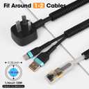 120 FT Wire Loom 1/4 Inch, Split Wire Loom Tubing Conduit, Wire Protector Tubing, Black