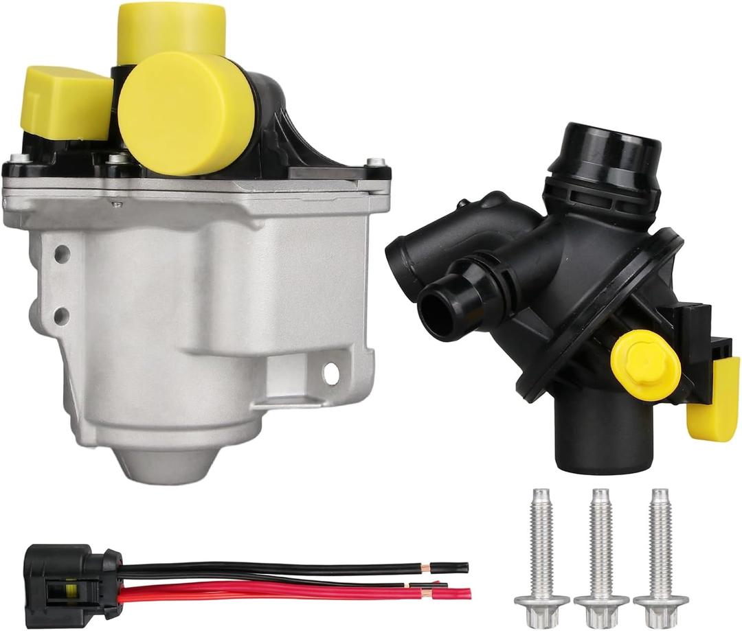 Electric Engine Water Pump W/Thermostat Compatible with BMW 535i 740i 535i xDrive 640i xDrive 535i Gran Turismo ActiveHybrid 5 2010-2017 3.0L L6,fit N55 Engine, Replace#11517588885