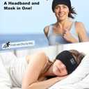 MUSICOZY Sleep Headphones Bluetooth 5.4 Headband, Sports Wireless Earphones Sweat Resistant Earbuds Sleeping Headphone with Ultra-Thin HD Stereo Speaker for Workout Running Cool Gadgets Unique Gifts