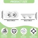 12 Pcs Self Adhesive Caster Wheels Stainless Steel 360 Swivel Low-Profile Rollers,Universal Sticky Pulley for Furniture Legs, Kitchen Appliances, Storage Bins, Trash Can & Mop Bucket