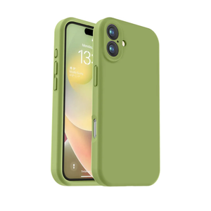 Vooii Compatible with iPhone 16 Case, Liquid Silicone Upgrade [Camera Protection] [Soft Anti-Scratch Microfiber Lining] Shockproof Phone Case for iPhone 16 6.1 inch - Cedar Green