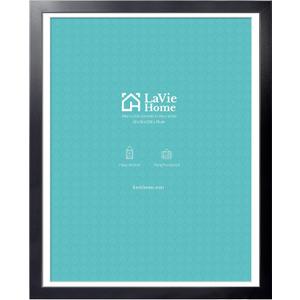 LaVie Home 22 x 30 Poster Frame Black, Display Pictures 18x27 with Mat or 22x30 Without Mat, Stable and Sturdy Picture Frame and Polished Plexiglass, Horizontal and Vertical Format of The Wall1 Pack