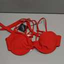 ZAFUL Womens Underwire Bikini Top Push Up Bathing Suit Tops Padded Bust Swimsuits Tops Only 2026 (Red, L)