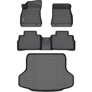 GINOWY-Floor Mats & Cargo Liner for 2020-2025 Nissan Sentra, Fit for S SVSR, All Weather Aloor Mat Sentra Car Mats, Sentra Cargo Mat Trunk Mat, Sentra Car Accessories