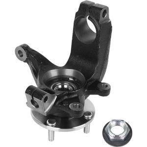Autoround 698-407 Front Left Steering Knuckle & Wheel Bearing Hub Assembly Fit for Ford Focus 2006 2007 2008 2009 2010 2011, Replace# 698407 LK003, Driver Side