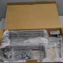 Orimade Shower Caddy Adjustable Height 4 Tier Silver,Bathroom Hanging Over the Door Organizer Shelf Rustproof with 4 Hooks, Shower Basket with Soap Holder and Suction Cup