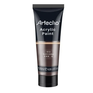 Artecho Acrylic Paint, Burnt Umber Paint (120ml / 4.05oz) Tubes, Art Craft Paints for Canvas, Rock, Stone, Wood, Fabric, Art Supplies