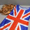 fun shack Womens Union Jack Dress Costume - 90s Popstar British Flag Halloween Outfit for Adults Size M