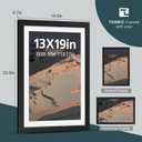 13x19 Picture Frame 4 Pack, 11x17 Mat, Black Wood, Glass