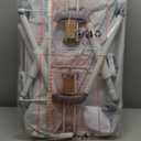 ANGELBLISS Baby Bassinet Bedside Sleeper, Easy Folding Portable Bassinet for Baby with Wheels, Adjustable Height, Included Mattress (Beige)