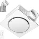 VIVOHOME AutoFlow Bathroom Exhaust Fan with Humidity Sensor (160-110-50CFM) - Energy-Saving EC Motor,10.2-inch Ceiling Retrofit Bath Fan, No Attic Access Needed(Install Kit, 4-in Duct Included)