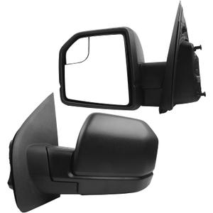 Dasbecan Left Driver Side Mirror Compatible with Ford F150 2015-2020 | Non-Heated Manual Folding Power Glass FL3Z17683AK FL3Z17683AK, FL34-17683 Black (3Pins)