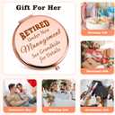 Retirement Gifts for Women 2025 Compact Mirrors Funny Retired Gifts for Woman Coworker Retirement Gifts for Grandma Coworker Leaving Gift Mothers Day Christmas Birthday Presents Makeup Mirror, Rosegold