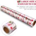 STOBOK Christmas Cellophane Wrap Roll| Unfolded Width 32 X 100FT Santa Claus Pattern Paper Wrapper, 3 Mil Thicken Long Film Wrappings for Hampers, Flowers, Basket Packing Paper, Xmas Decor