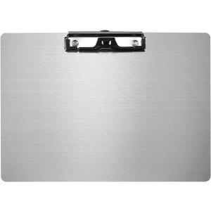 Metal Clipboard with Pen Holder,Letter/A4 Size (8.5x11) Horizontal 304 Stainless Steel Clipboards,Landscape Clip Boards for Office School Supplies(Not to be adsorbed by Magnets)