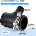 14Pack 2" T Bolt Hose Clamps - 304 Stainless Steel Turbo Intake Clamp for Turbo Tubes, Intercooler Pipes, Heavy Duty Radiator Hose Clamps Adjustable Range 58mm-65mm for 2" Hose ID