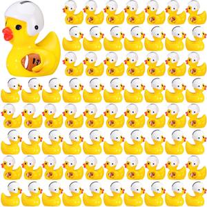 100 Pcs Themed Ducks Resin Ducks Resin Party Decorations for Crafts Making DIY Miniature Landscape Micro Decor Gifts (Football)