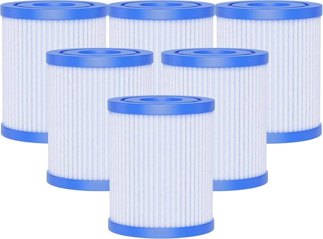 AQUALTRA Type I Filter Compatible with 58093/58511/58381, 3.5 x 3.1" Above Ground Pool Filter 6 Pack