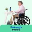 Medline Excel Extra-Wide Bariatric Wheelchair For Adults and Seniors with 24" Wide Seat, Supports up to 500 lbs