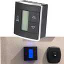 3316250.712 RV Single Zone Wall Thermostat for Dometic for RV/Camper Conditioners with Digital Temperature Display, Cool/Furnace/Heat Strip, Bright Blue Backlight (BLACK)