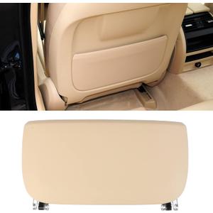 Jaronx Compatible with BMW Seat Back Pocket Cover for 5 Series F10 F11/7 Series F01 F02/X5 F15 /X6 F16, Genuine Leather Driver Side/Passsenger Side Backseat Pocket Cover Replacement-Beige